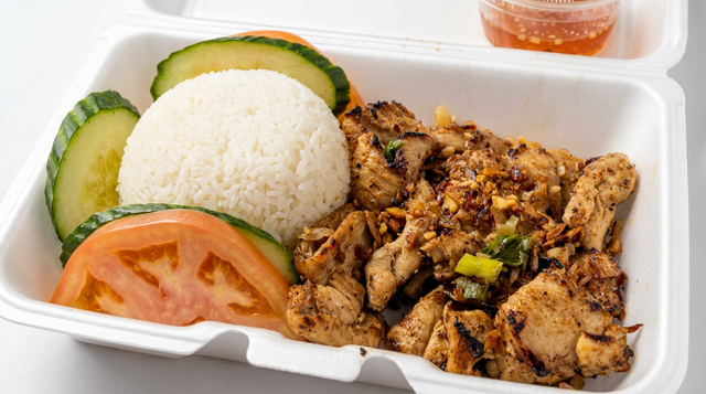 Cơm Gà Nướng / Grilled Chicken Rice Plate.
